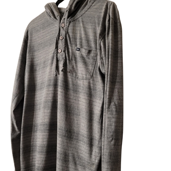 💥FINAL PRICE DROP💥 RVCA Long-Sleeve Hoodie Size Medium Grey - Picture 4 of 7